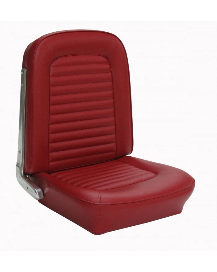Cubierta de asiento tapizada F/R rojo brillante Sierra vinilo para Ford Mustang 1966 Foto 2 de 4