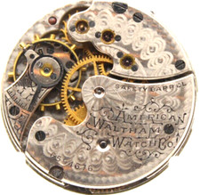 1895-1896 WALTHAM POCKET WATCH MOVEMENT 6594676 GRADE 64 0s 11j TI2