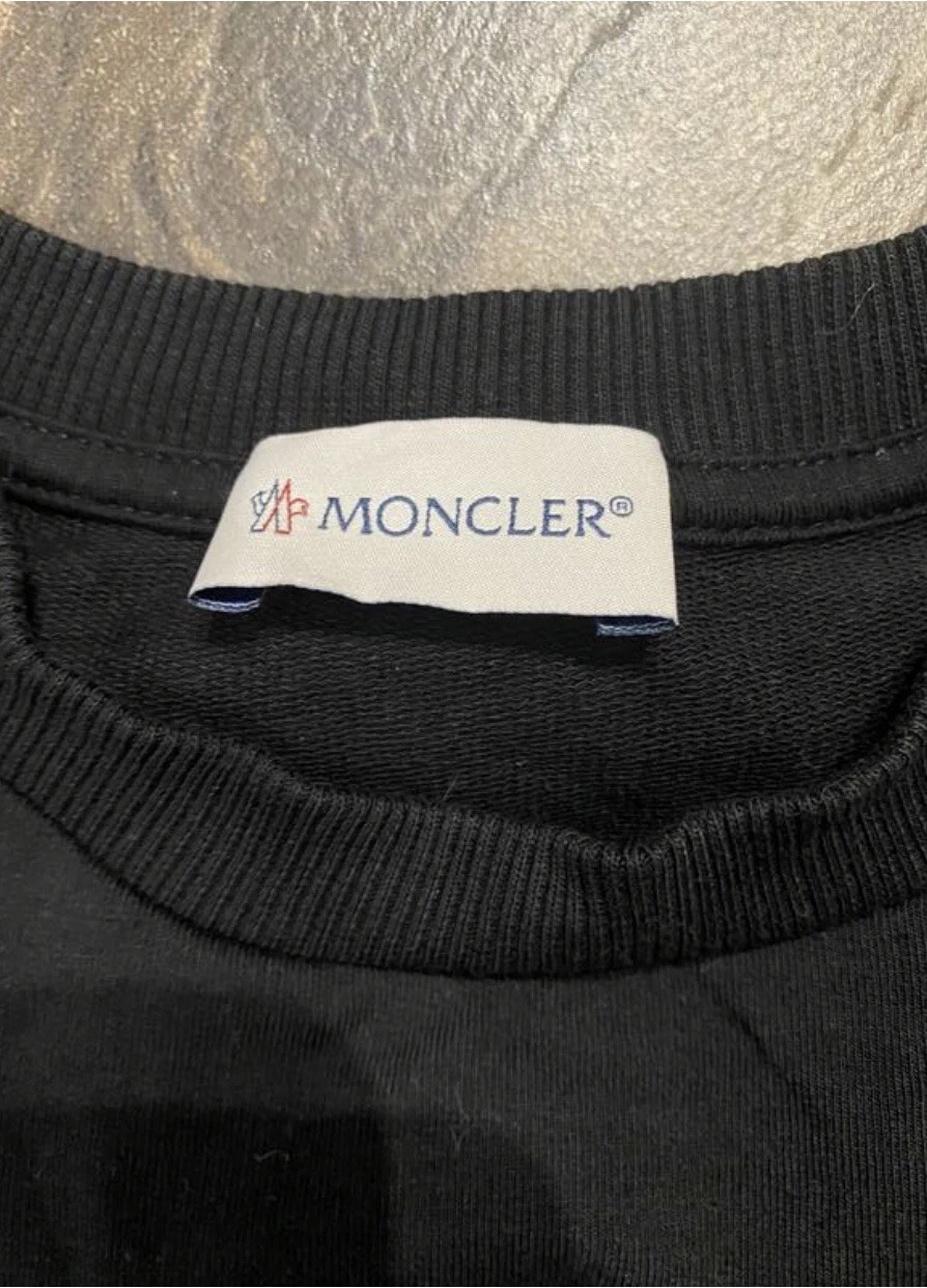 Felpa Moncler grande logo nera 10 anni 140 cm XXS