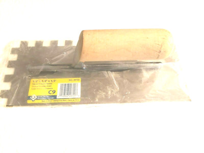 Q.E.P. Tool Notch Tile Trowel Square Notch 1/2'' x 1/2'' x 1/2'' PRO for Large Tile