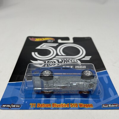2018 Hot Wheels 50th Favorites Blue 71 Datsun Bluebird 510 Wagon
