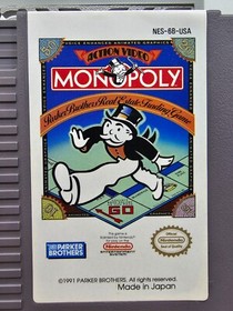 Monopoly (Nintendo Entertainment System, NES 1991) Complete in box CIB