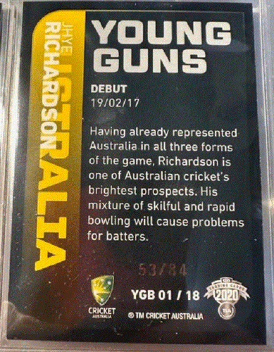 2020/21 CA Traders Cricket Young Guns (Black) individual Card Sale only Nr-Mint - Picture 4 of 28