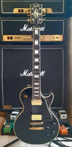 Burny Les Paul Custom Japan + Gibson Humbuckers + Hardcase - Picture 1 of 10