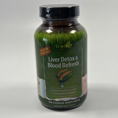 Irwin Naturals Liver Detox & Blood Refresh 60 Soft Gels 05/2027 Sealed
