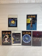 DEF LEPPARD Cassette Tape Lot x6 Pyromania Hysteria Adrenalize High Night Slang
