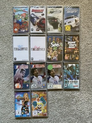 14x PSP Spiele Sammlung Factory Sealed PAL OVP Final Fantasy GTA MGS PaRappa