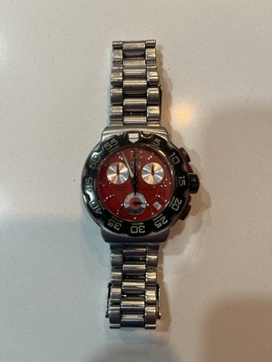 2007 Tag Heuer Formula 1 Chronograph Red Dial Black Bezel With Certificate