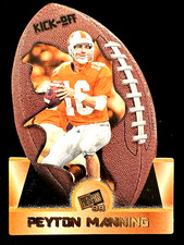 PEYTON MANNING 1998 PRESS PASS DIE-CUT ROOKIE CARD #KO 1/36 TENNESSEE HOF QB NMT. rookie card picture