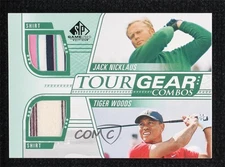 2021 SP Game Used Tour Gear Combos Tiger Woods Jack Nicklaus #TG2-NW 5x5
