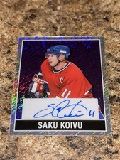 2025 Leaf Metal Hockey Saku Koivu Purple Shimmer Refractor Mini Auto #d 7/7!!
