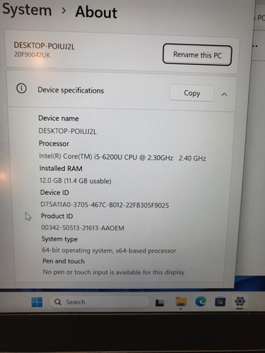 Lenovo ThinkPad T460s Laptop FHD i5 6th Gen 12GB 256GB SSD Windows 11 Pro - Picture 4 of 7