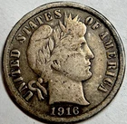 1916-S Barber Dime — photo from another recent sale
