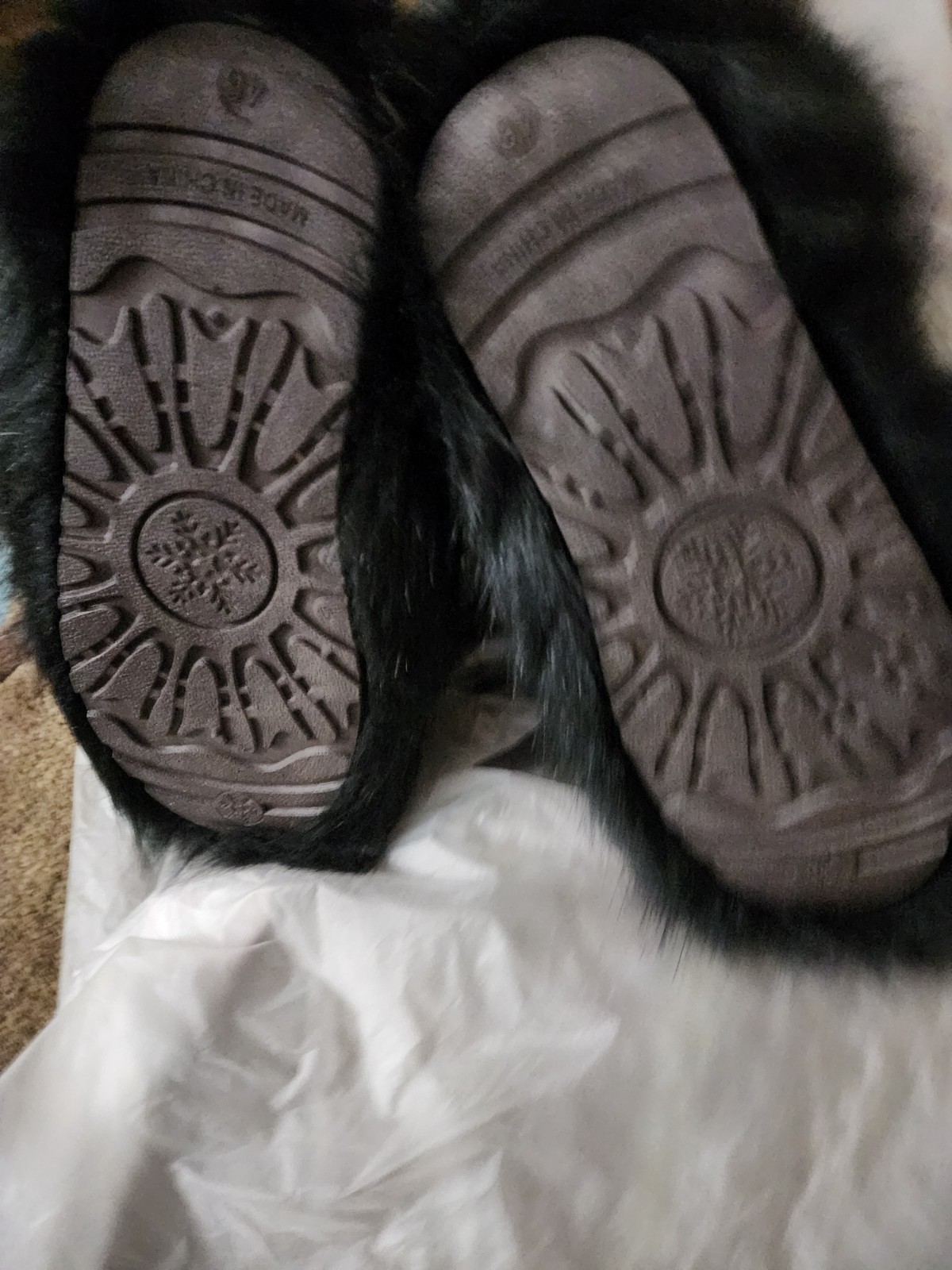 SAOLA Stivali in pelliccia sintetica metà polpaccio peluche comodi suola antiscivolo in gomma durevoli