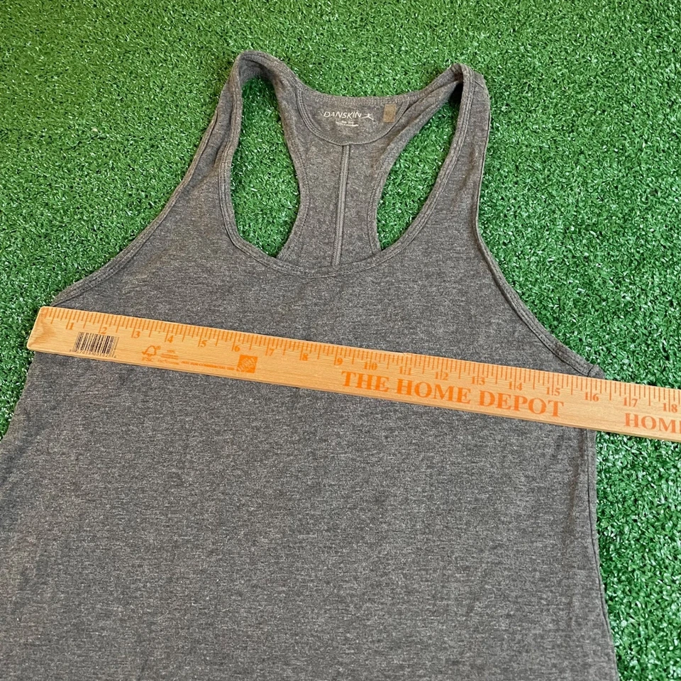 Camiseta sin mangas Danskin espalda deportiva entrenamiento gris sin mangas para mujer pequeña (4-6) Foto 4 de 4