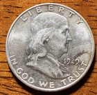 1949 S FRANKLIN HALF DOLLAR 90% SILVER SAN FRANCISCO MINT