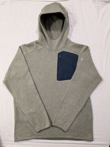 Arc'teryx Covert Pullover Hoody Herren XL Fleece Sweatshirt Hoodie Tasche Khaki