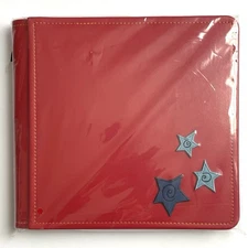 Creative Memories 8" x 8" PicFolio Scrapbook Photo Album Red with Blue Stars New