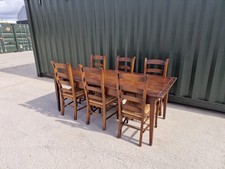 Large Size Brights Of Nettlebed Oak Refectory Dining Table With Six Chairs