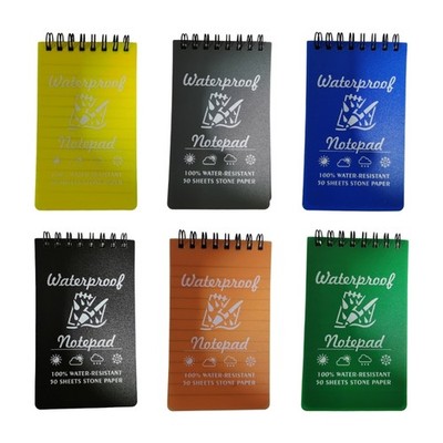 All Weather Paper Notebook Waterproof Notebook Small Spirals Notebook for Home