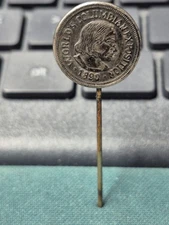 VINTAGE 1893 WORLDS COLUMBIAN EXPOSITION EXPO STICK PIN BROOCH