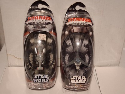 Hasbro Star Wars Titanium Series T-16 Skyhopper & Blockade Runner Die Cast  2008