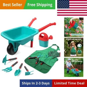 Ensemble d'outils de jardinage pour enfants, jouets de jardin avec brouette, can...