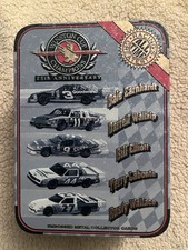 Vintage Avon Nascar 5 Metal Collector Cards - Decorative Tin Gift Set 1995