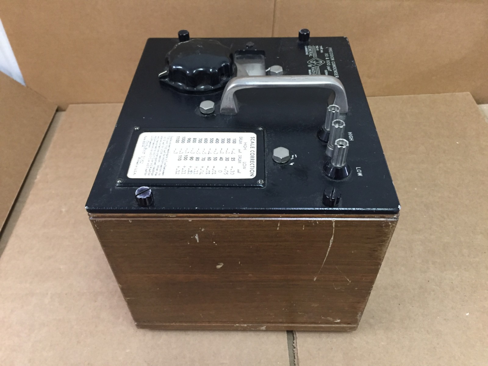 Vintage General Radio Precision Condenser Type 722-D 110pF & 1100pF