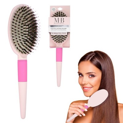 Mixed Bristle Oval Hair Brush Soft Touch Frizz-Free Voluminous Styling