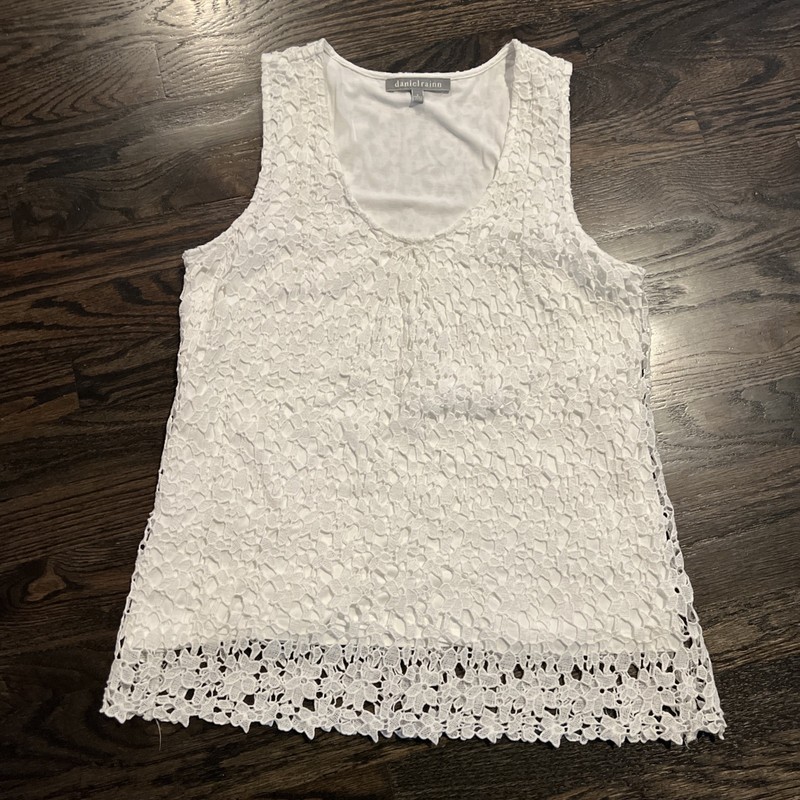 Daniel Rainn Ivory Lace Sleeveless Top Women’s Size Small