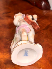Meissen Porzellan Figur Mädchen Amor Engel Neuwertig Antik Gold Wert ca.890€