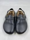 Birkenstock Black Leather Clogs Slip-On W 5.5 — photo 2