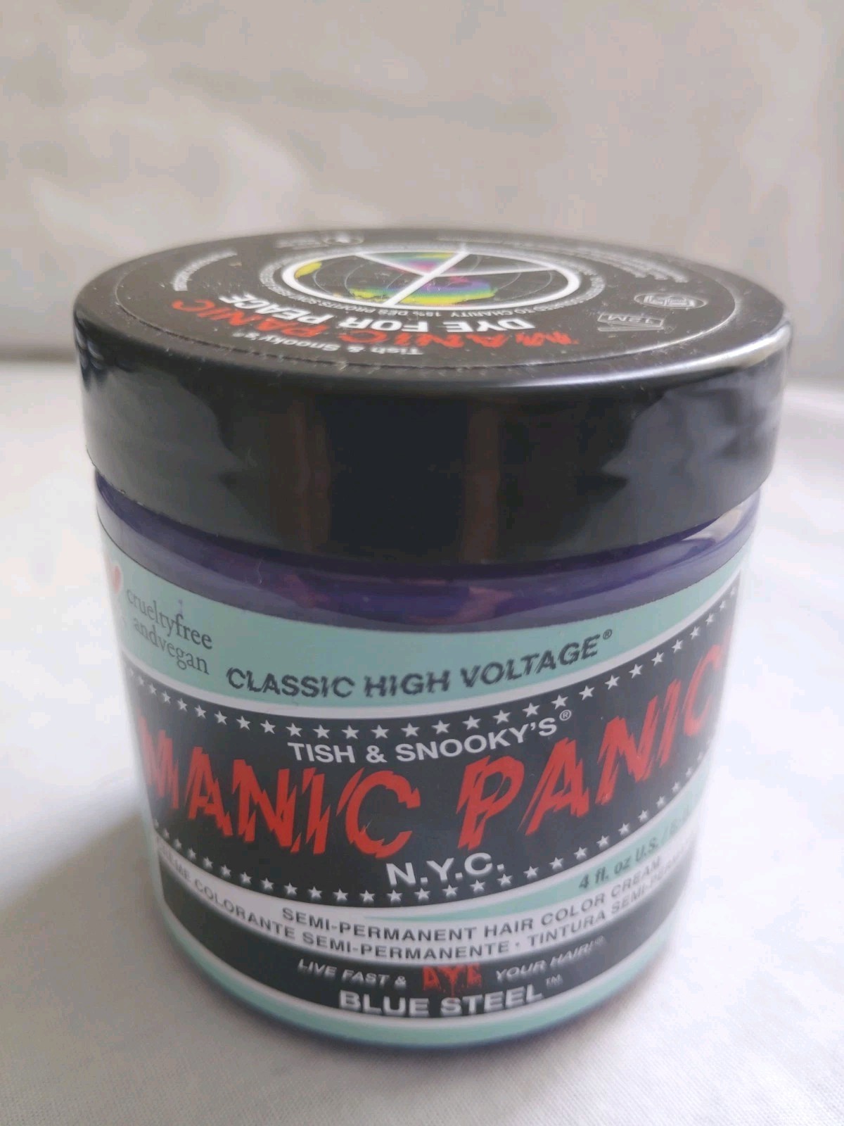 Manic Panic Classic High Voltage Semi-Permanent Hair Dye Blue Steel Vegan 4 fl &hellip;