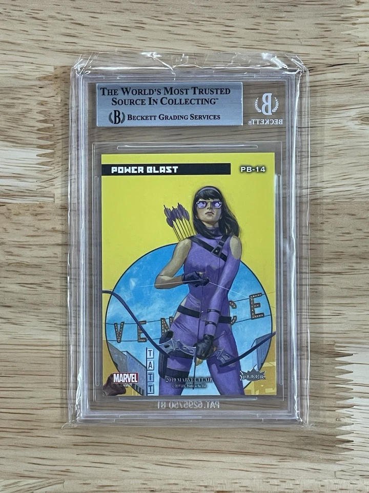2019 Flair Marvel Power Blast Hawkeye #PB-14 BGS 9 Mint Kate Bishop - Image 2 of 2