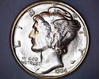 1936 Mercury Head Silver Dime  CH/BU   FSB **402-6