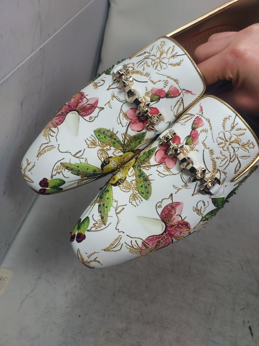 Christian Louboutin MENS White Dandyswing Floral Loafer Christian Louboutin EU 44.5 US 11.5 NEW MENS White  main image 2