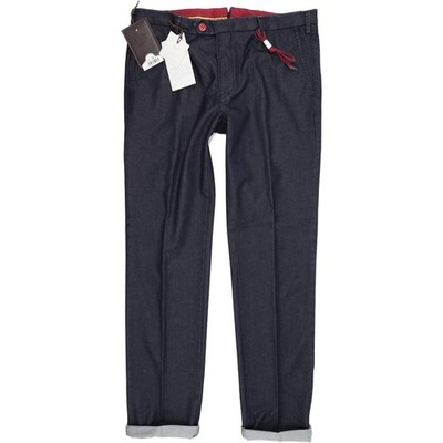 MMX Lynx Herren Blau Skinny Slim Chino Stretch Hose W36 L34 (50139)