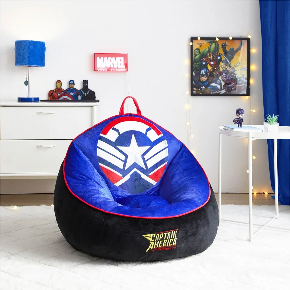 Marvel Captain America Kids Chair - Foam, Carry Handle Foto 2 de 4