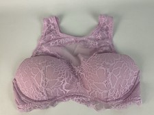 NEW Victoria's Secret PINK Halter Strap Lace Bralette Pink sz: L Large