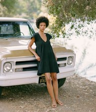 Christy Dawn Clover Dress XS Organic Cotton Gauze Tiered Sustainable USA