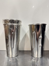 3 NEW Stainless Steel Milkshake Cups Commercial Mixer Cups