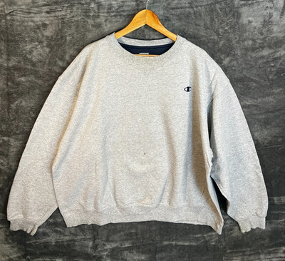 Champion Sweatshirt Grau Rundhals Small Logo XL Freizeit Pullover Sweat