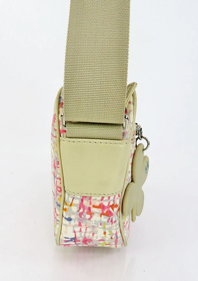 Auténtico bolso de hombro CHANEL multicolor de lona y cuero #61785 Foto 4 de 4