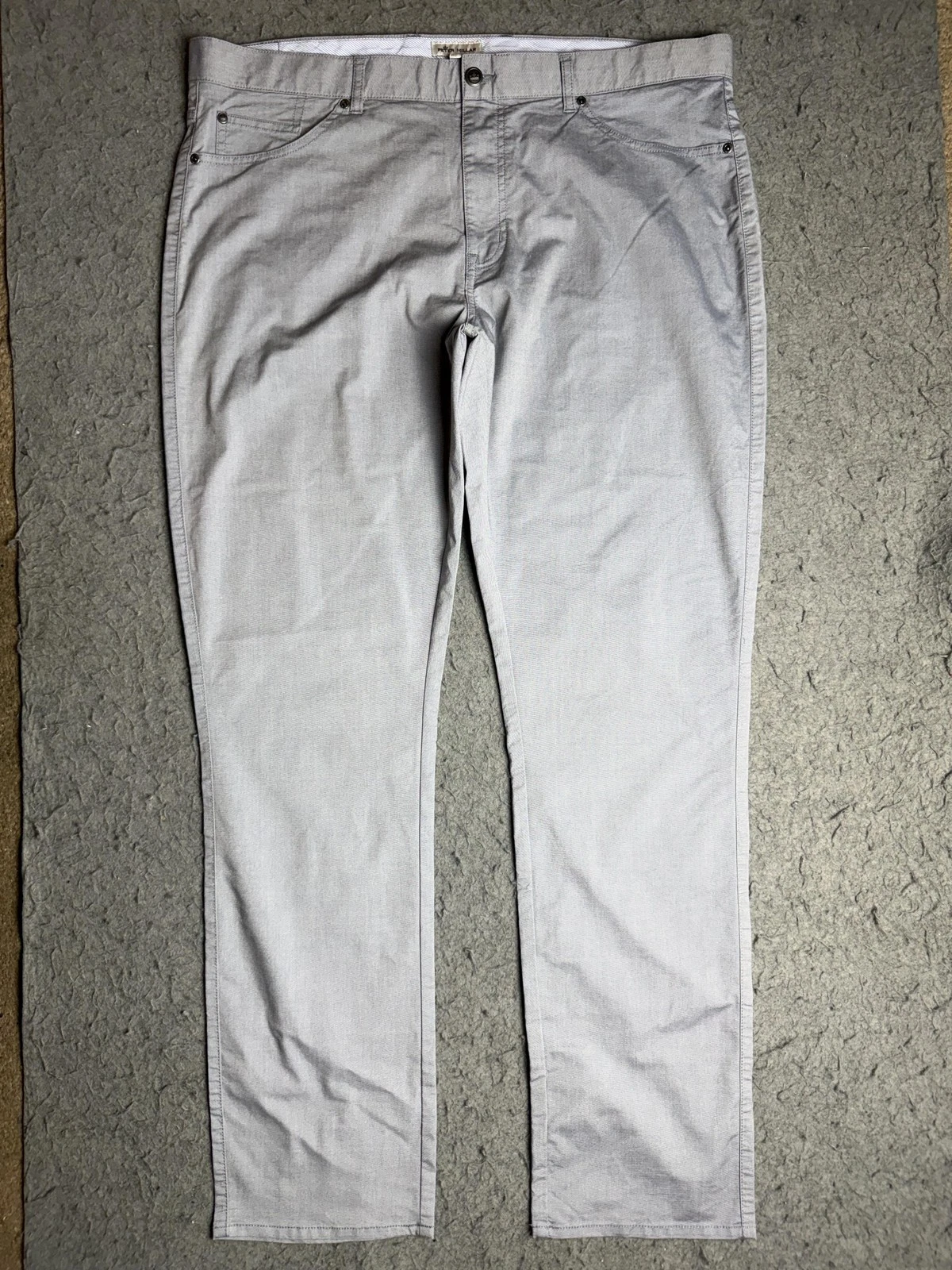 Peter Millar Pants Mens 40x35 Gray Stretch Chino Lightweight 5-Pocket Golf