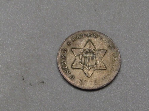 1851 Silver Three Cent 3c. - Picture 2 of 8
