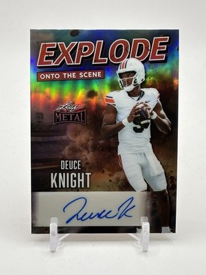 Deuce Knight 2026 Leaf Metal Explode Onto The Scene Autograph /4 Ole Miss Rebels
