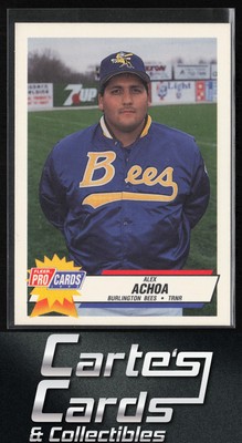 Alex Achoa 1993 Fleer ProCards #NNO Burlington Bees Trainer