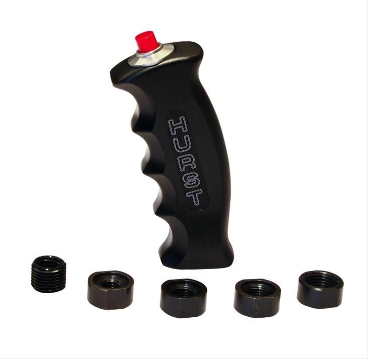 Hurst Shifters Shift Knob Pistol Grip Aluminum Black 12V button