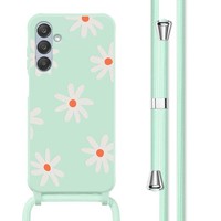 imoshion SilikonhüLle Design Mit Band Samsung Galaxy A25 (5G) - Green Flower Dis